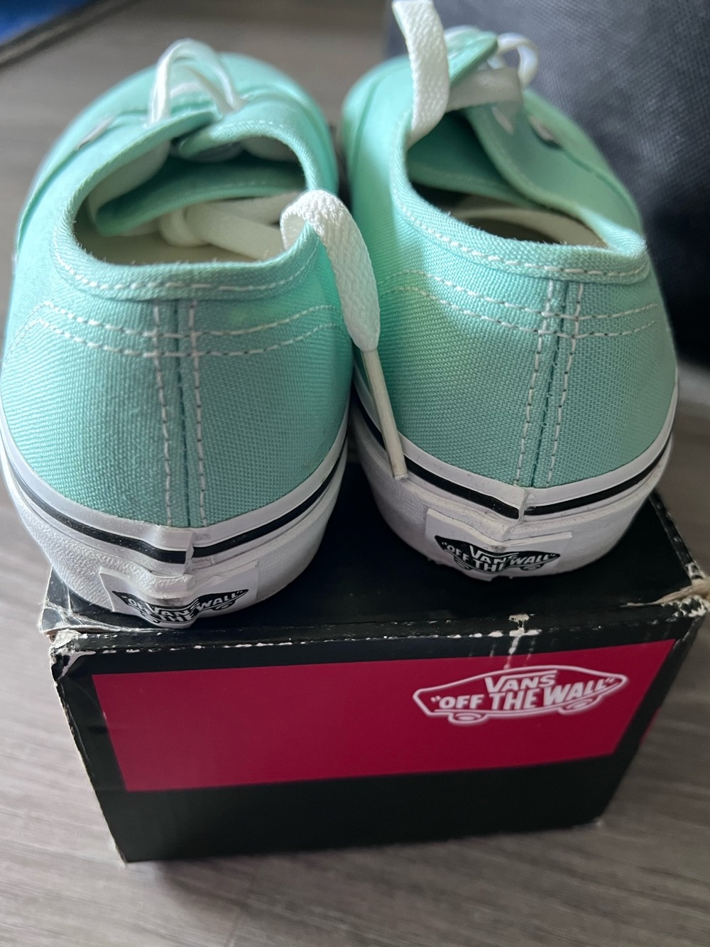 Vans Kids Low-Top Canvas Sneakers in Mint Green (Beach Glass) - Picture 7 of 8